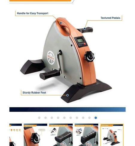 Under Desk MINI PEDALLEG AND ARM EXERCISE CYCLE.