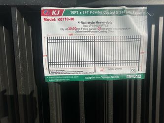 Brand new steel fencing