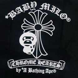 Chromes heart bape tee