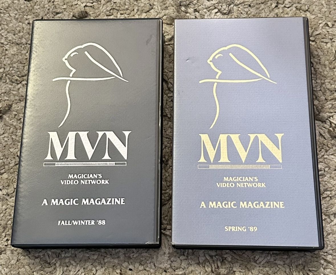 Set Of 2 Rare VHS Tapes - Magician’s Video Network (MVN) Vol 1 #1&2 (1988, 1989)