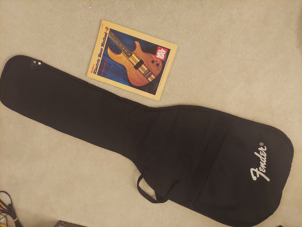 Fender Guitar Gig Bag Soft Case With Music Book