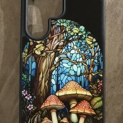 Compatible with Samsung Galaxy S24 Ultra Case,Datura Mushrooms Galaxy S24 Ultra Case Soft TPU Bumper Desgin,Anti-Scratch