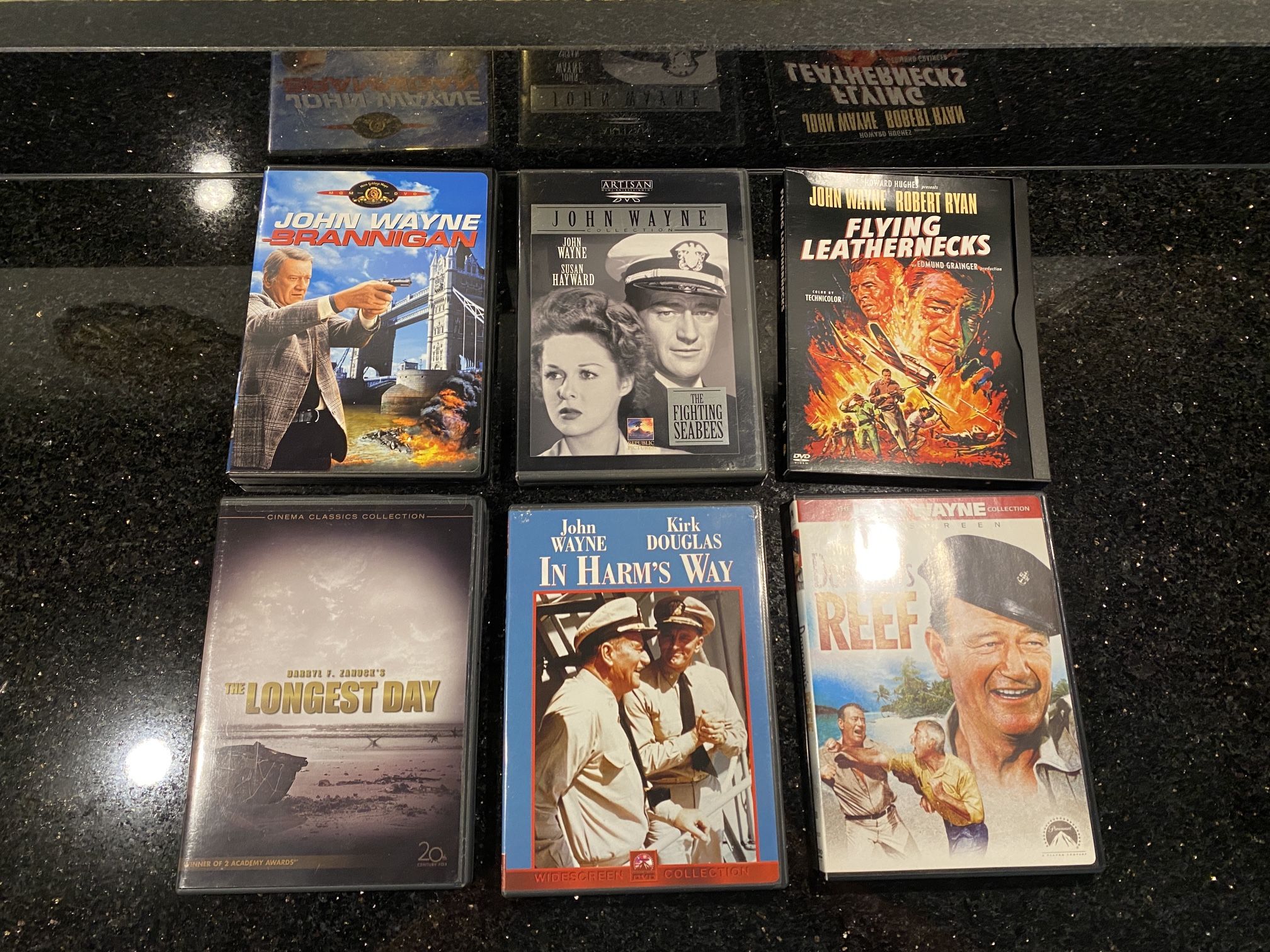 6 John Wayne DVDs Military & Police Movies