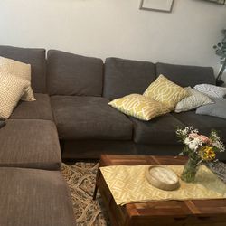 Sectional Gray Couch 