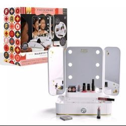 FAO Schwarz - Makeup Vanity Mirror Set - White - 8+ Years - 24 Pieces - New!
