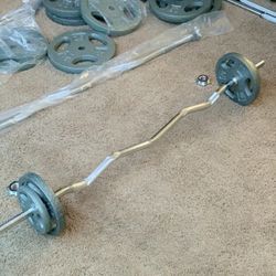 Brand New Curl Bar Weight Set 