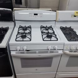 GE White Gas Stove 