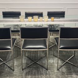 Williams Sonoma Glass Dining Table 