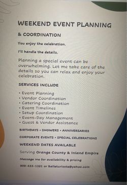 Let me plan your event
