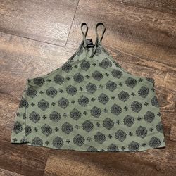 Green/Black Forever 21 Blouse