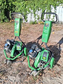 2018 - 2 x John Deere 220 E-Cut Hybrid Walk Behind Reel Greens Mower