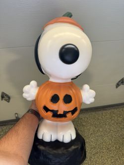 2' FT PEANUTS CHARLIE BROWN SNOOPY LIGHTED PUMPKIN BLOW MOLD HALLOWEEN GEMMY SOLD OUT
