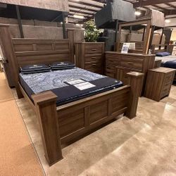 Ashley Dark Brown Bedroom Set Queen or King Bed Dresser Nightstand Mirror Chest Options juararo 