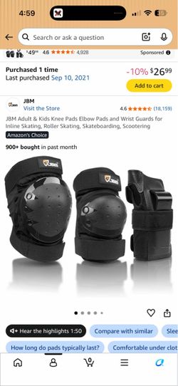 ADULT Knee Pads Elbow Pads and Wrist Guards for Inline Skating, Roller Skating, Skateboarding, Scootering