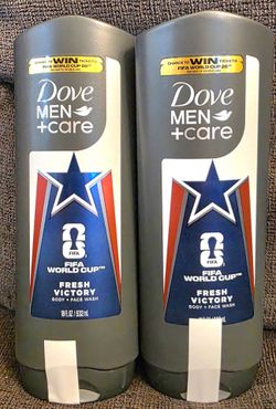 (2) Dove Men+Care Limited Edition FIFA Body + Face Wash For Men Fresh Victory, 18 fl oz