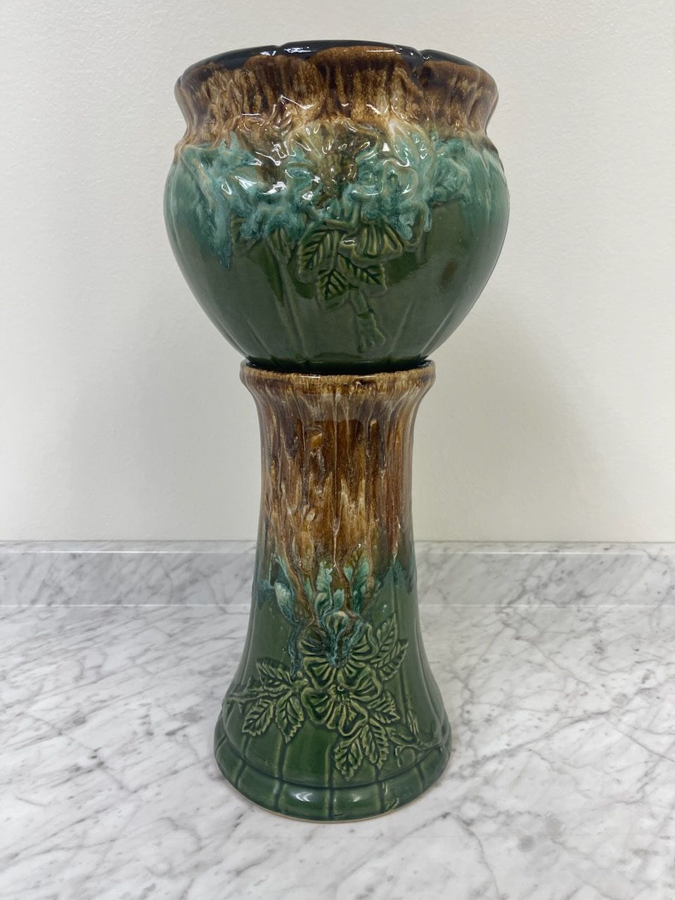 Vintage Roseville USA Robinson Ransbottom Pottery No. 421 Pedestal Jardiniere.