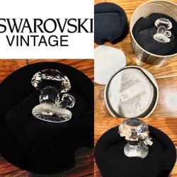 Swarovski VTG1998s Silver Crystal mushroom Figurine"Woodland Friends"7472NR030
