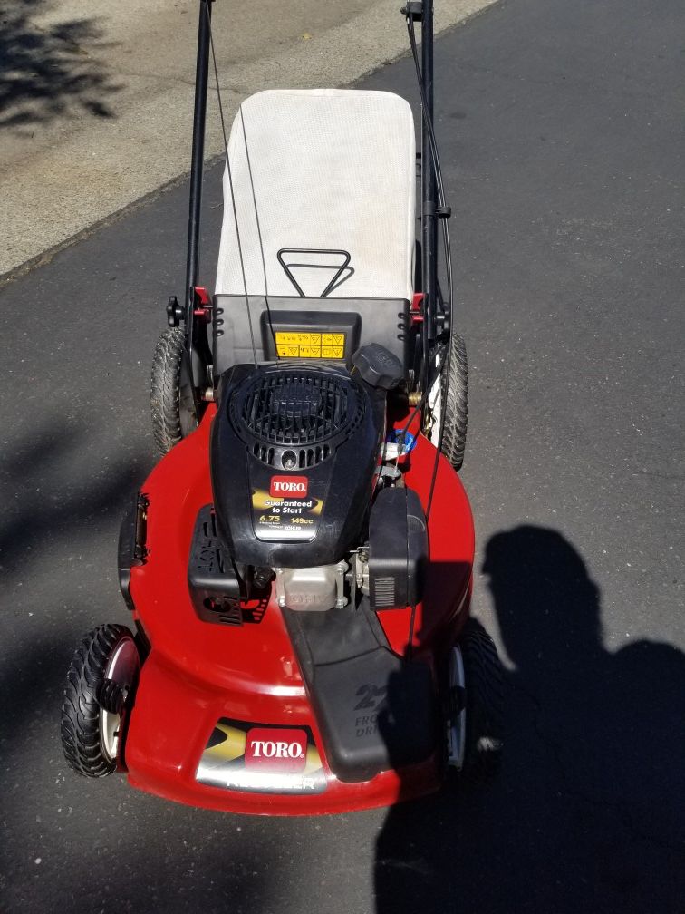 Pending pick up. Toro self propelled lawn mower