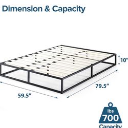 Zinus Joseph 10 Inch Metal Platforma Bed Frame/Mattress