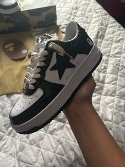 Bape shoes  black and white size 6