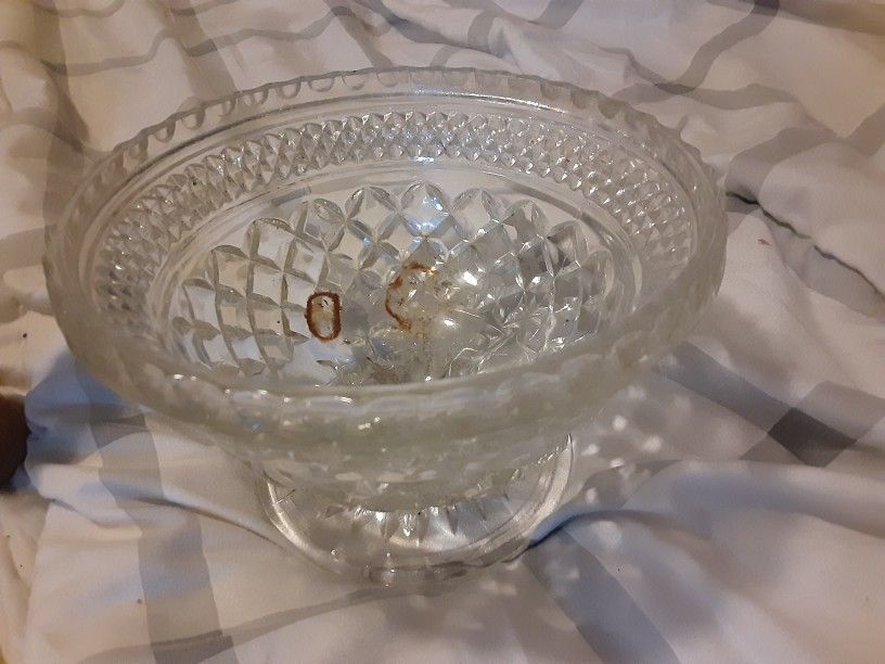 Antique Glass Dish 