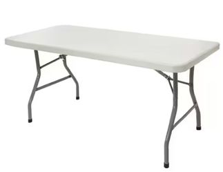 Folding tables.