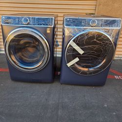GE X-LARGE CAPACITY, FRONT LOAD WASHER AND GAS DRYER 