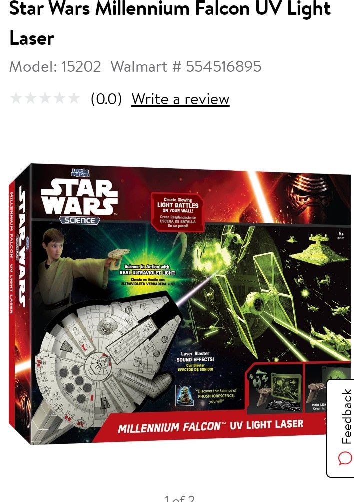 Star wars millennium Falcon UV light Laser