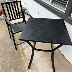 Patio Balcony Table And Chair With Cushions Bistro