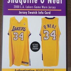 Shaquille O'Neal 2000 Game Worn Jersey Piece