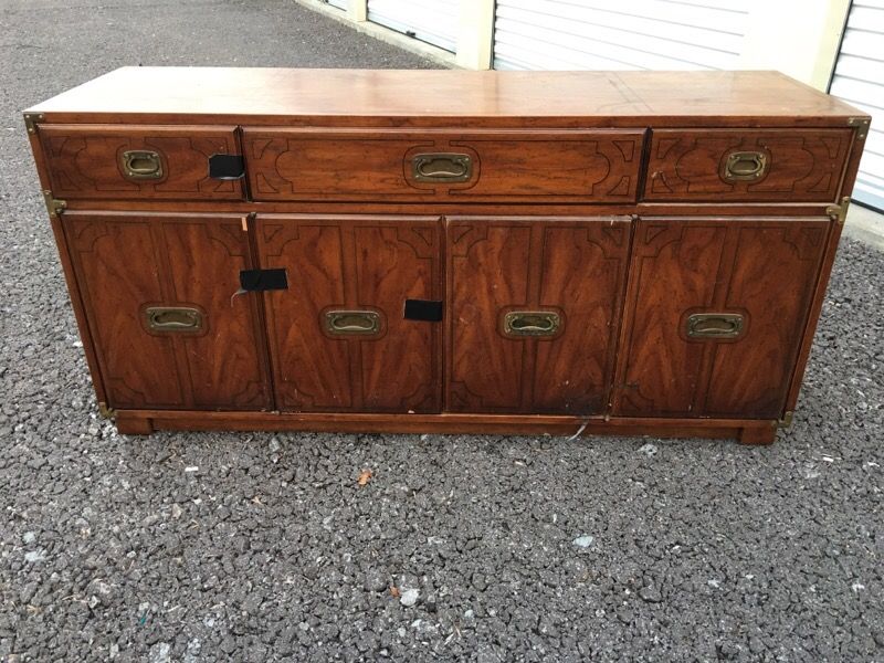 Antique Campaign Dresser/ Buffet