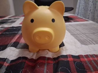 Yellow Plastic Piggy Bank
