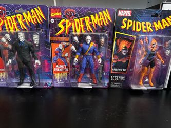 marvel legends. retro spiderman action figures lot of 11 new