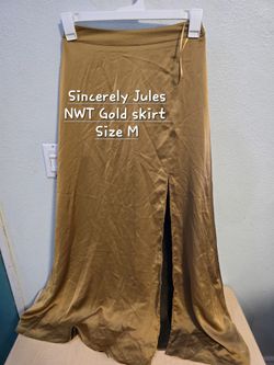 Gold Long Skirt 