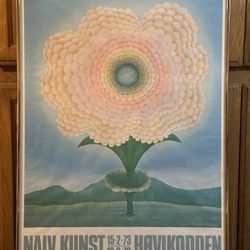 Vintage 1973 Hiroshima Flower by Ivan Rabuzin - Original Naive Art Exhibition Museum Poster Ltd Edition 4967/4968