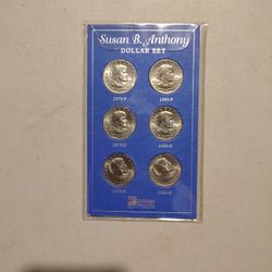 Susan B Anthony Dollar Set For 1979 And 1980 P S And D