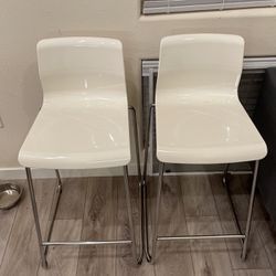Two IKEA white high chair