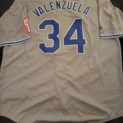 Fernando Valenzuela 1981 Majestic Dodgers Road Jersey 