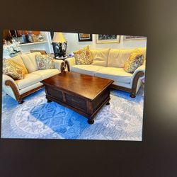 Sofa. Loveseat. Coffee Table. Pillows 