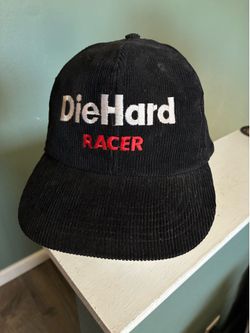 Vintage Die Hard Racer Corduroy Snapback Adjustable Black Hat Black One Size 90s
