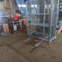 Steel Cage With Wheels 