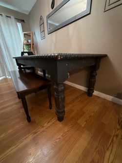 Wood dining table