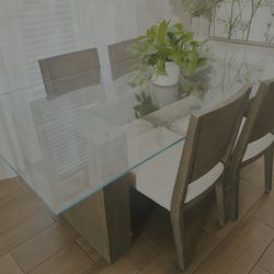 Glass Dining table and chairs