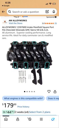 Intake Manifold for Chevy Silverado GMC Sierra V8 6.0L 6.2L