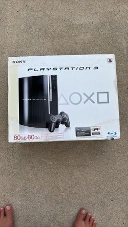 Play Station 3 Black Comes With Console 2 Controllers And Cords