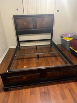 Queen Wood Bed Frame with Headboard