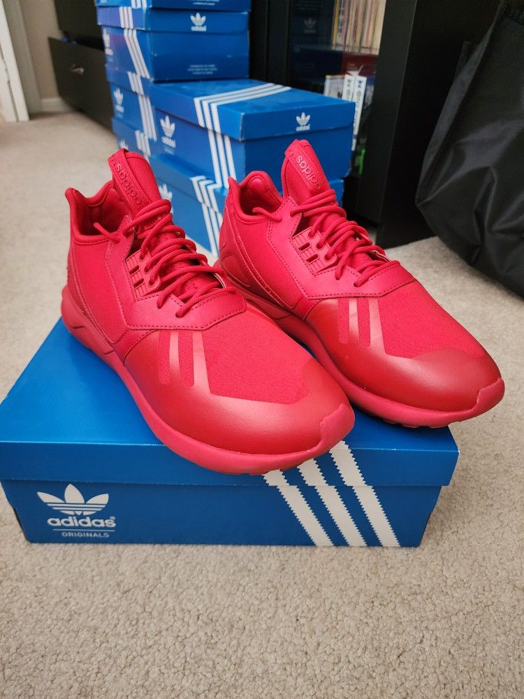 Adidas Size 10 - Tubular Runner 'Triple Red'