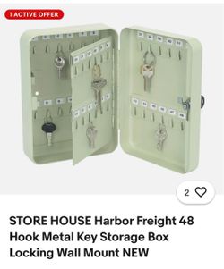 Harbor Freight 48-Hook Metal Key Storage Box