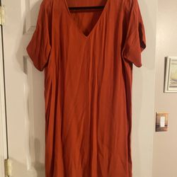 Madewell Rust Orange Dress Size Medium