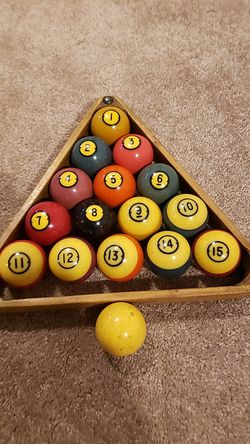 Vintage brunswick pool balls